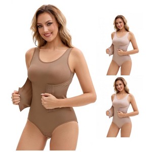 INSPIRE CHIC Women's 3 Rows Waist Cincher Butt Tummy Control Full Shapewear Body Shaper 3 Packs - 1 of 4