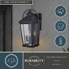 VAXCEL Lexington Dusk to Dawn Black Outdoor Wall Light Lantern Clear Glass - 2 of 4