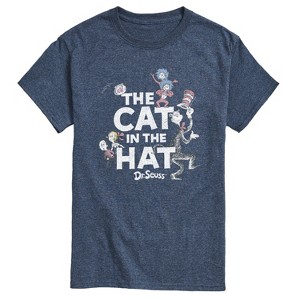 Men's - Dr. Seuss - Cat In Hat Tonal Short Sleeve Graphic T-Shirt - 1 of 4