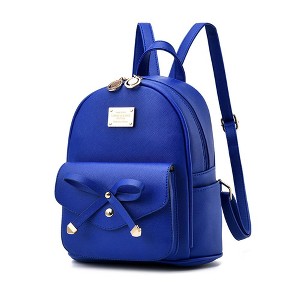 Narway Girls Bowknot Cute Leather Backpack Mini Backpack  display picture 1