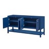 Console Table With Open Bottom Shelf, Sofa Table With Four-Door And Adjustable Three-Level Shelves, Console Table Contemporary-Cuddlewood - 3 of 4