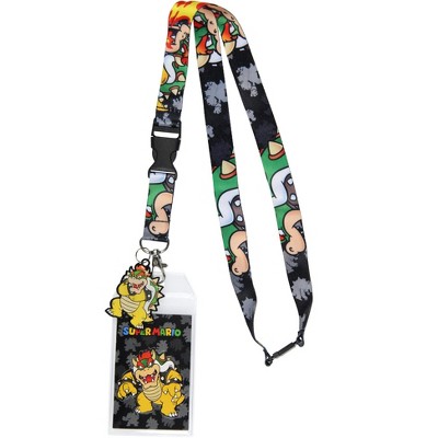 Nintendo Super Mario Lanyard ID Badge Holder Lanyard w/ Rubber Charm– Seven  Times Six