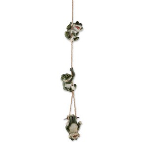 Zingz Home Frolicking Frogs Hanging Decoration 3.25x3x30.25" - 1 of 4