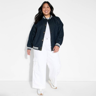 Women's Denim Varsity Jacket - Wild Fable™