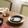 6.125" Halloween Stoneware Pumpkin Appetizer Plate Black - Threshold™: Round, Microwave & Dishwasher-Safe, Handcrafted - 2 of 3