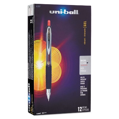 uni-ball Signo 207 Retractable Gel Pen Red Ink 0.5mm Dozen 61257