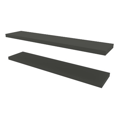 Vynxaria  47.3' Decorative Wall Shelf Set of 2 - Modern Floating Design