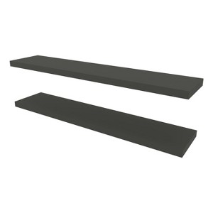 Vynxaria  47.3' Decorative Wall Shelf Set of 2 - Modern Floating Design - 1 of 4