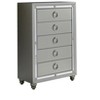 CAVINAS Bedroom Dresser with 2/5 Mirror Accents Drawer,Dressers & Chest of Drawers with Bun Foot for Living Room,Entryway - 3 of 4