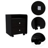 TIRAMISUBEST Nightstand - Black Mobile File Cabinet - 3 of 4