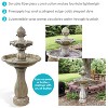 Sunnydaze 46" H Outdoor 2-Tier Pineapple Solar Water Fountain with Battery Backup - 3 of 4