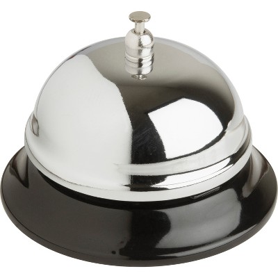 Business Source Call Bell 2-3/4" High 3-3/8" Base Chrome/Black 01583