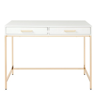 Alios Desk White/Gold - OSP Home Furnishings