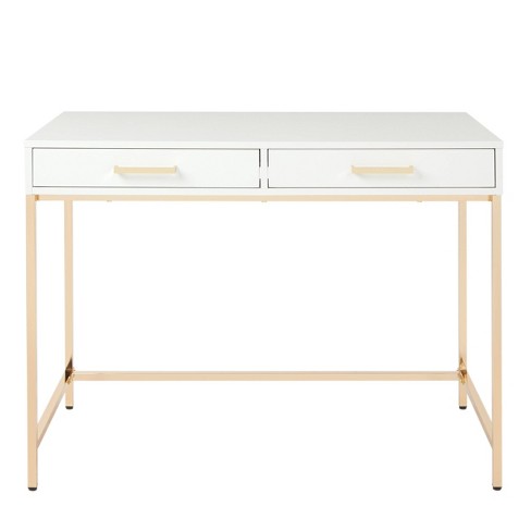 Alios Desk White/Gold - Osp Home Furnishings : Target