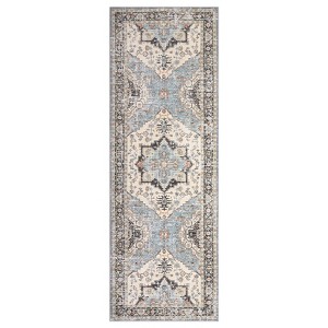 Washable Vintage Floral Print Living Room Rugs, Soft Non Slip Oriental Bedroom Carpet, Large Home Decor Rugs - 1 of 4