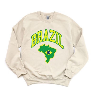 Simply Sage Market Women's Graphic Sweatshirt  Brazil Map
