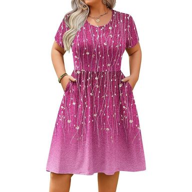 empire waist t shirt dress Zeagoo Womens Plus Size Summer Short Sleeve Casual Mini Dresses T-Shirt Dress with Pockets XH370 3X : Target Size:31W/34L red couture stretchy construction that moves Black Givenchy Dress Of Womens dresses