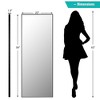 Costway 59''Full Length Body Mirror Aluminum Frame Leaning Hanging Dressing Mirror - image 3 of 4