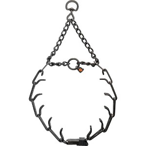 Herm. Sprenger®  ULTRA-PLUS Dog Training Collar with ClicLock & Assembly Chain, Black Stainless, 3.2 mm x 18" Neck Size; 24" Chain Length - 1 of 3