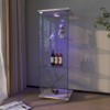 FURNIinspire Utility Storage Cabinets Elegant Showcase with Reinforced Glass Shelves and Dual Mounting Options, White, 16.73"*14.37"*47.91" - 3 of 4