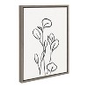 Kate and Laurel Sylvie Botanical Sketch Print No 3 Framed Canvas by The Creative Bunch Studio, 18x24, Gray - 2 of 4