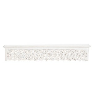 30" Gaudin Decorative Shelf White - Brewster: Modern Style MDF Floating Wall Shelf, No Assembly Required - 1 of 4