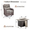 Gymojoy 5 Pieces Outdoor 6 Inch Sofa Swivel Chair with Fire Pit Table - 2 of 4