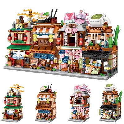 Acoinel Building Blocks Set of 4,  Mini Building Kit, House Building Set Gift for 6-15 Years Old