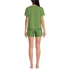 Lands' End Women's Cooling 2 Piece Pajama Set - Short Sleeve Tee and Shorts - 2 of 3