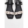 Mozes - Beige Black Leather Sandal (Women) | Forever & Always Shoes - 3 of 4