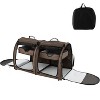 Munora Double Compartment Pet Carrier, 40"×23"×24" Convertible Cat & Dog Carrier with 2 Removable Hammocks, Foldable Travel Crate with Litter Box - 4 of 4