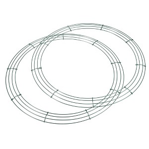 Unique Bargains Metal Wire Wreath Frame Form Hanger for Christmas Wedding Floral Arrangement 3 Pcs - 1 of 4