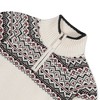 Hope & Henry Boys' Organic Long Sleeve Half Zip Raglan Ski Sweater, Ivory City Fair Isle, 12-18 Months - 2 of 4