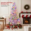 Resenkos Medium Half-Wall Artificial Christmas Tree with 9 Modes - White/Green - 4 of 4