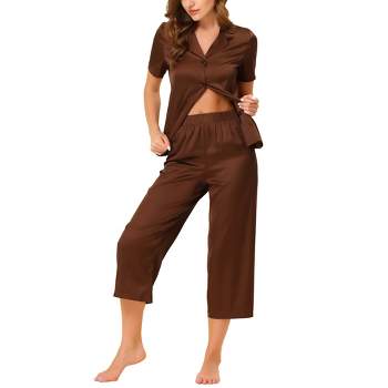 Adr Women's Crop Top And Joggers, Plush Pajamas Set With Drawstring Faded  Denim Large : Target