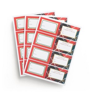 Minted 88ct Christmas Gift Stickers Foil Classic Christmas Red/Green ...
