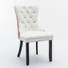 NicBex  Set of 2 High-end Tufted Solid Wood Dining Chairs,PU and Velvet Upholstered Armless Chairs for Kitchen,Living Room - 4 of 4