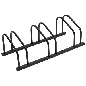vidaXL Bike Rack for 3 Bikes Black Steel - 1 of 4