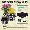 Darware Boho Black and White Grow Bags; 4pc Set Fabric Planter Bags in Geometric Design - 2 of 4