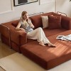 2-in-1 Memory Foam Sofa Bed - Modular Convertible Design, for Living Room, Bedroom and Apartment,No Assembly Required,Dark Grey - 3 of 4