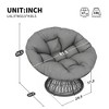 Okak Modern Accent Chair Swivel, 41.5" Ergonomic Wicker Chair with Cloud Thick Density Fabric Cushion, 3-proof Cover, High Capacity Iron Frame - 2 of 4