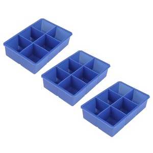 Chef Craft 6-Cube Silicone Ice Cube Tray - Makes Large 2" Easy To Remove Cubes - 1 of 2
