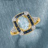 Ross-Simons 1.50 Carat Aquamarine and .70 ct. t.w. Sapphire Ring With .12 ct. t.w. Diamonds in 14kt Yellow Gold - 4 of 4