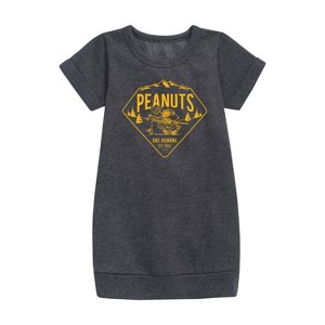 - Peanuts - Ski School Graphic Short Sleeve Fleece Dress - 1 of 4