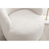 Anybear Swivel Accent Armchair Barrel Chair With Black Powder Coating Metal Ring - 3 of 4