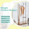 NAYSAYE Industrial Coat Rack Solid Wood and Stainless Steel Double Layer Hanger for Entryway Bedroom or Living Room, Wood, 34.6"*11.8"*70" - 4 of 4