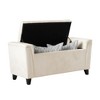 Alilang 46.50 inches Tufted Upholstered Storage Bench with Hidden Compartment and Soft Padded Seat-Ivory - 4 of 4