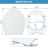 Toilet Seat Cover, White Round /Elongated Toilet Seat with Secure Lock, Smooth Finish for Standard/Elongated Toilets - 2 of 4