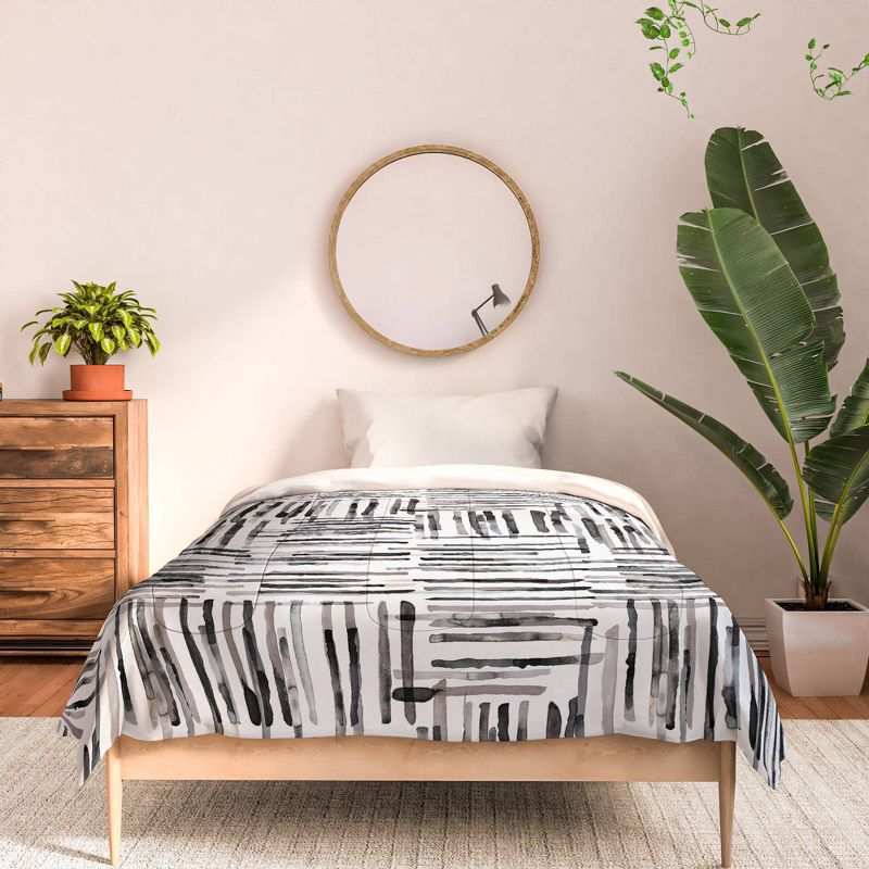 Ninola Design Hand Painted Mineral Stripes Cotton Comforter Set - Deny Designs, 4 of 6