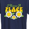 Women's - Instant Message - I Know A Place Flowers Short Sleeve Graphic T-Shirt - 2 of 4